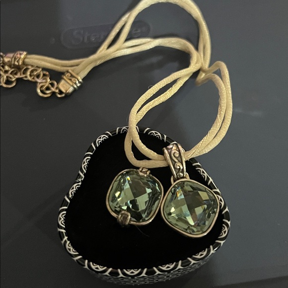 Brighton light green Venus necklace.ring set. - Picture 1 of 7